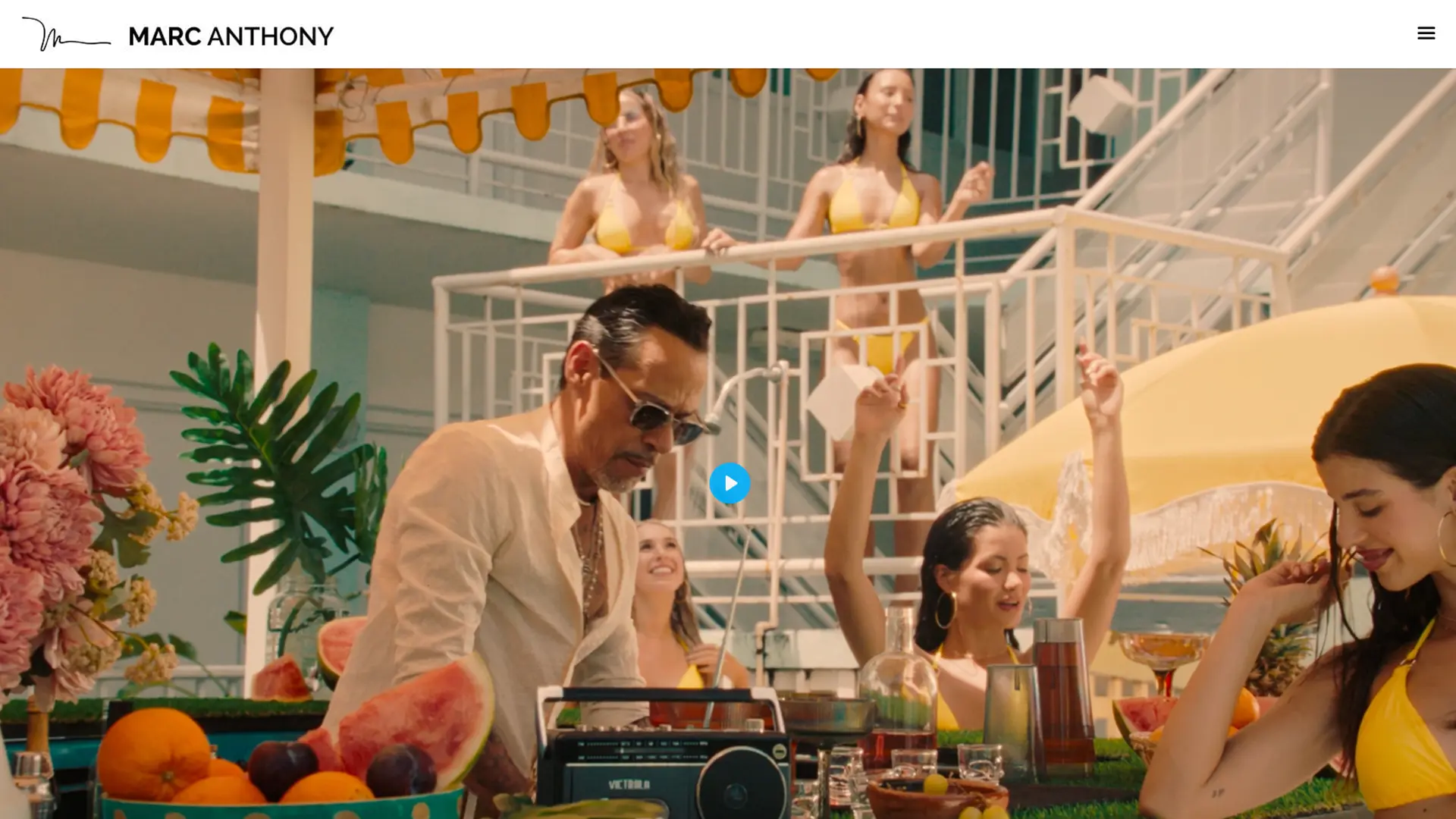 Marc Anthony website redesign for new album launch